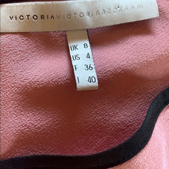 Victoria Beckham contrast trim pleated dress Sz4 - Picture 7 of 7